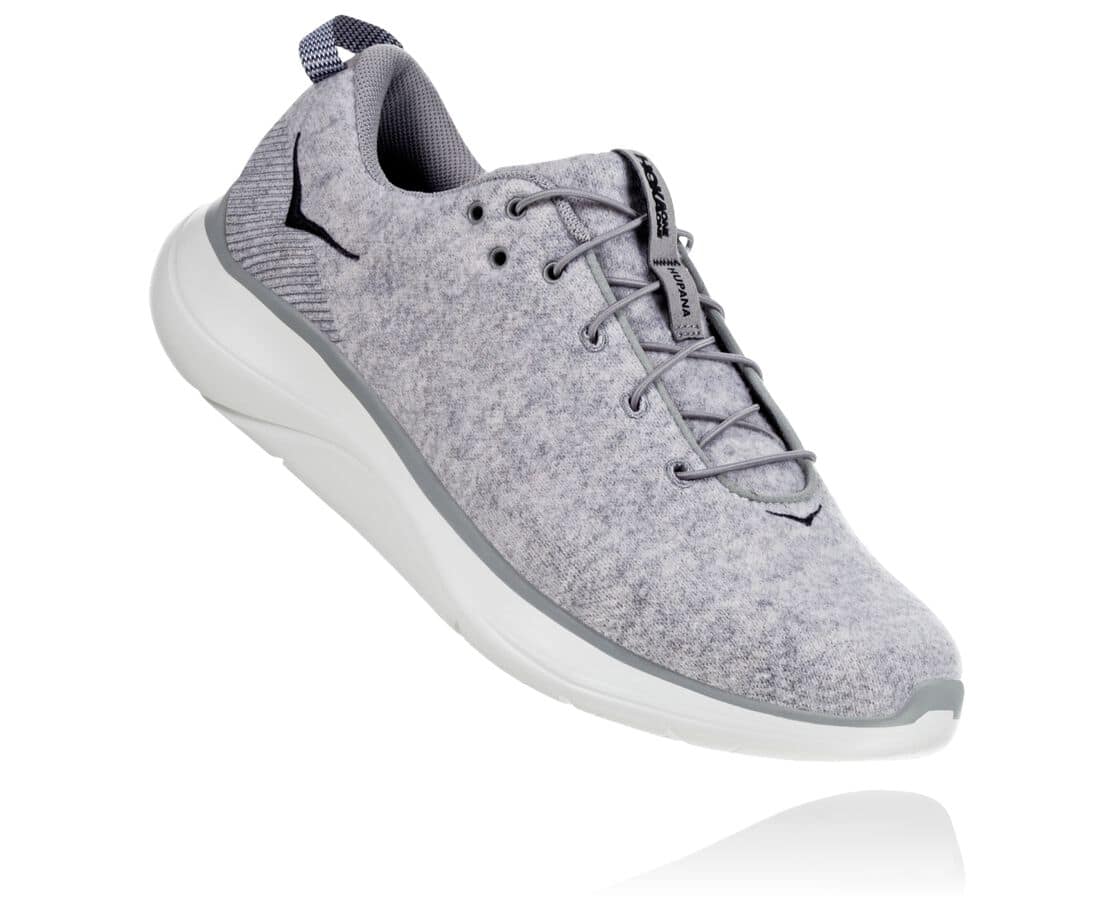 Hoka One One Hupana Flow Wool South Africa - Mens Wide Running Shoes - Deep Grey,CKIBA-5963